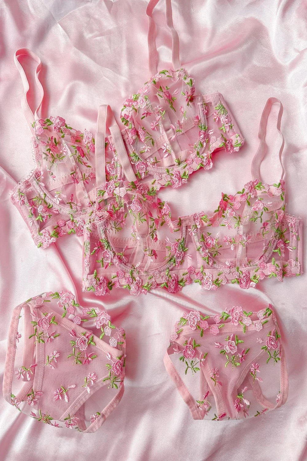 Barbie Floral Pink Bra Set