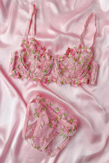 Barbie Floral Pink Bra Set