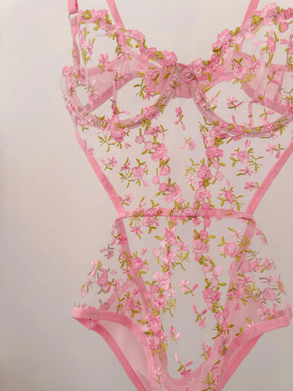 Barbie Floral Pink Bodysuit