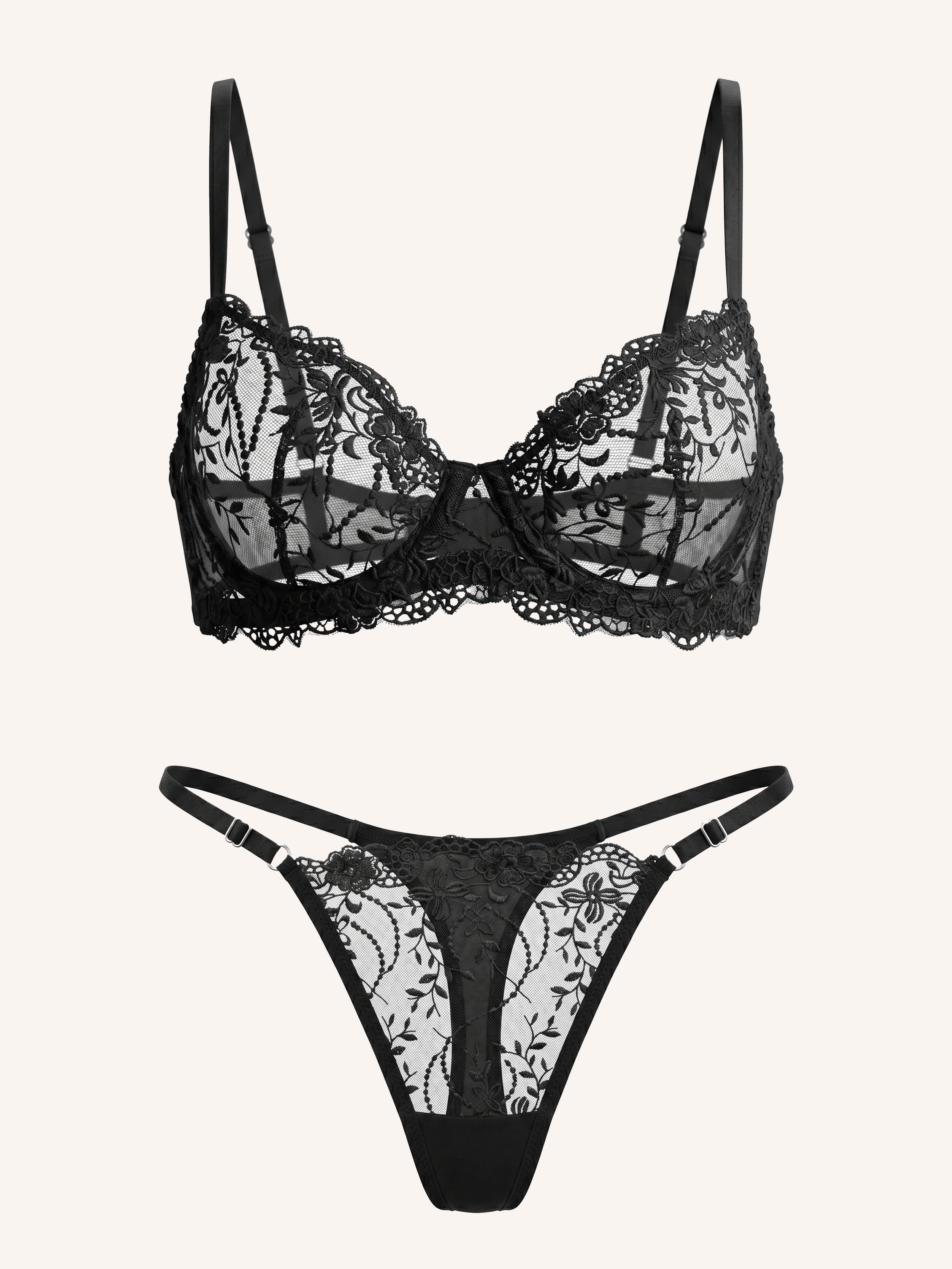 Black Swan Bra Set