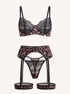 Reina Premium Leopard Garter Set