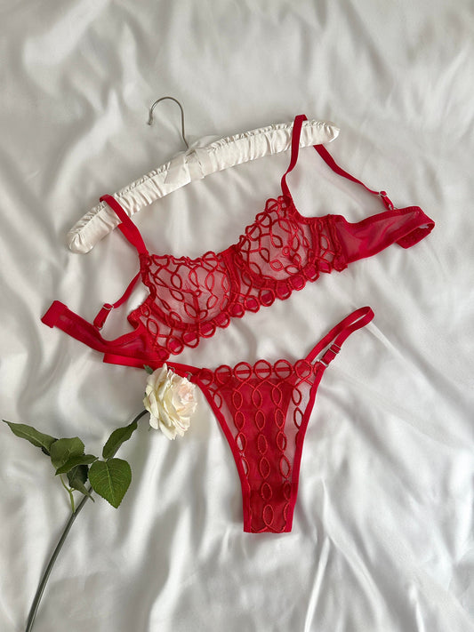 Red Scarlett Lingerie Set