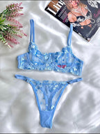 Sweetheart Blue Bra Set