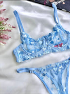 Sweetheart Blue Bra Set
