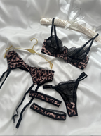 Reina Premium Leopard Garter Set